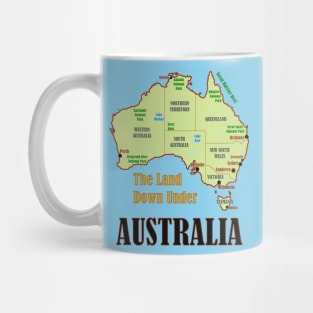 Australia Map Mug